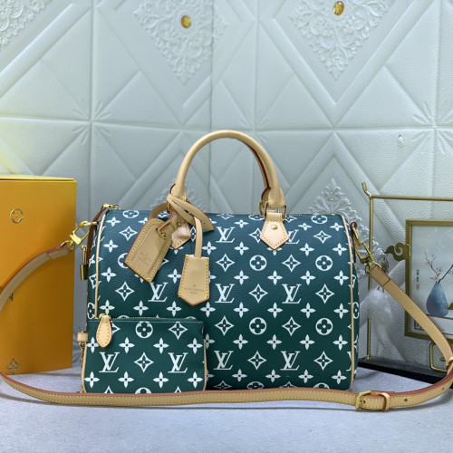 Louis Vuitton Speedy P9 Bandoulière 30 Monogram Leather Travel Bags Size 30*21*7cm