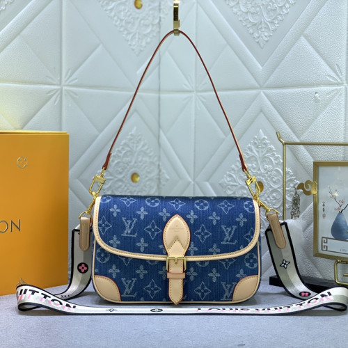 Louis Vuitton M45985 Diane Denim Cowboy Shoulder Bags Size 25*9*15cm