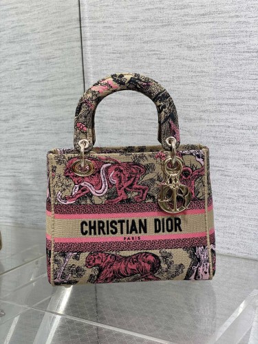 Dior Lady D-Lite Women Shoulder Bags Size 24*11*20cm