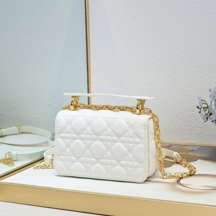 Dior Mini Dior Jolie Top Handle Women Shoulder Bags 19*12*6cm