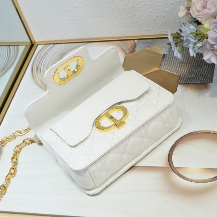 Dior Mini Dior Jolie Top Handle Women Shoulder Bags 19*12*6cm