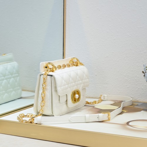 Dior Mini Dior Jolie Top Handle Women Shoulder Bags 19*12*6cm