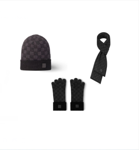Louis Vuitton 2025ss Three piece set of hats scarves gloves