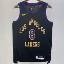 2023/24 Lakers BRYANT #8 Black City Edition NBA Jerseys