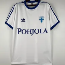 1982 Finland Home White Retro Soccer Jersey