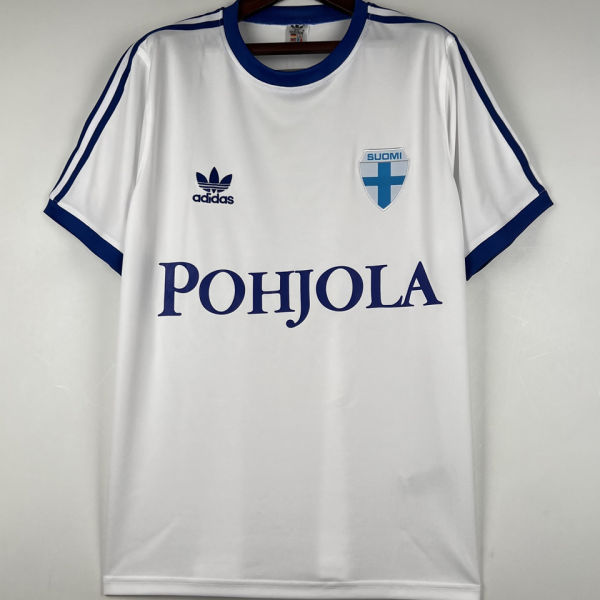 1982 Finland Home White Retro Soccer Jersey