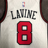 Bulls LAVINE #8 White City Edition NBA Jerseys