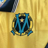 1998/1999 Marseille Away Yellow Retro Soccer Jersey
