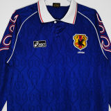 1998 Japan Home Blue Retro Long Sleeve Retro Jersey