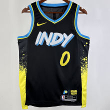 2024 Pacers HALIBURTON #0 Black City Edition NBA Jerseys