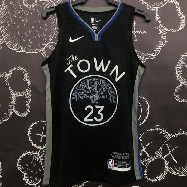 Warriors GREEN #23 Black Grey NBA Jerseys