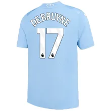 DE BRUYNE #17 Man City 1:1 Home Blue Fans Jersey 2023/24 (League Font) ★★