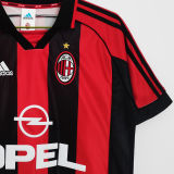 1998/99 AC Milan Home Retro Soccer Jersey