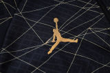 2025 PSG Black Gold Stripe Half Pull Sweater Tracksuit