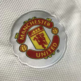 2008/09 M Utd Away White Long Sleeve Retro Soccer Jersey