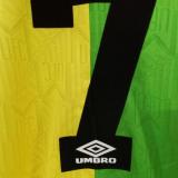 1992-1994 M Utd Yellow And Green Retro Soccer Jersey