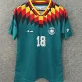1994 Germany Away Green Retro Soccer Jersey