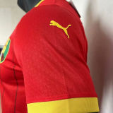 2024 Guinee Away Red Player Version Soccer Jersey 几内亚