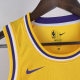 Lakers BRYANT #24 Yellow Kids NBA Jersey 热压