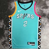 Spurs LEONARD #2 Light Green City Edition NBA Jerseys