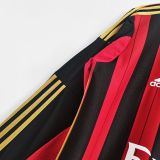 2013/14 AC Milan Home Retro Long Sleeve Soccer Jersey