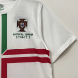 2012 Portugal Away White Retro Soccer Jersey