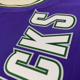 The Bucks ANTETOKOUNMPO #34 purple Retro NBA Jerseys