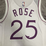 Timberwolves ROSE #25 White Pink NBA Jerseys