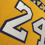 2008/09 Lakers BRYANT #24 Yellow Retro NBA Jerseys 热压