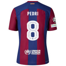 PEDRI #8 BA 1:1 Quality Home Fans Jersey 2023/24 (UCL Font 欧冠字体) ★★