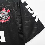 2008 Corinthians Away Black Retro Soccer Jersey