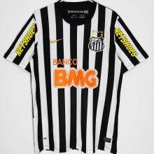 2011/12 Santos Away Black White Retro Soccer Jersey