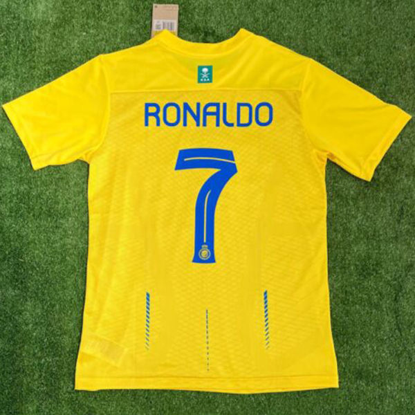 RONALDO #7 Al Nassr 1:1 Quality Home Yellow Fans Jersey 2023/24 ★★