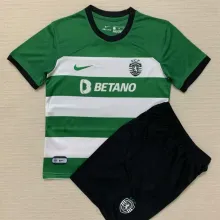 2023/24 Sporting CP Lisbon Home Kids Soccer Jersey 里斯本