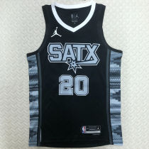 Spurs GINOBILI #20 Black NBA Jerseys