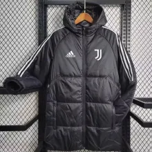 2023/24 JUV Black Cotton Jacket 白三边