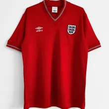 1984/1987 England Away Red Retro Soccer Jersey