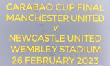 Carabao Cup Final Fonts 2023 卡拉宝杯曼联用决赛小字 (You can buy it alone OR tell us which jersey to print it on. )