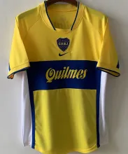 2001 Boca Away Yellow Retro Soccer Jersey