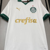 2024/25 Palmeiras 1:1 Quality Away White Fans Soccer Jersey