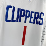 Clippers HARDEN #1 White Kids NBA Jersey 热压