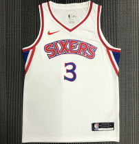 76ers IVERSON #3 Retro White NBA Jerseys