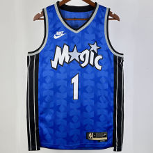 2023/24 Magic MCGRADY #1 Royal Blue Retro NBA Jerseys 热压