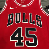 Bulls JDRDAN #45 Red NBA Jerseys Hot Pressed