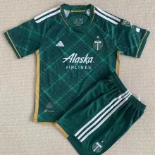2023/24 Portland Timbers Home Green Kids Soccer Jersey