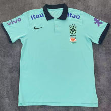 2022/23 Brazil Light Blue Polo Short Jersey