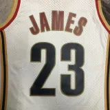 2003/04 Cleveland JAMES #23 Retro White NBA Jerseys热压