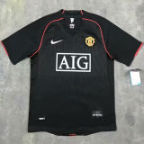RONALDO #7 2007-08 M Utd Away Black Retro Jersey 英超字体带06/07英超双金章 ★★