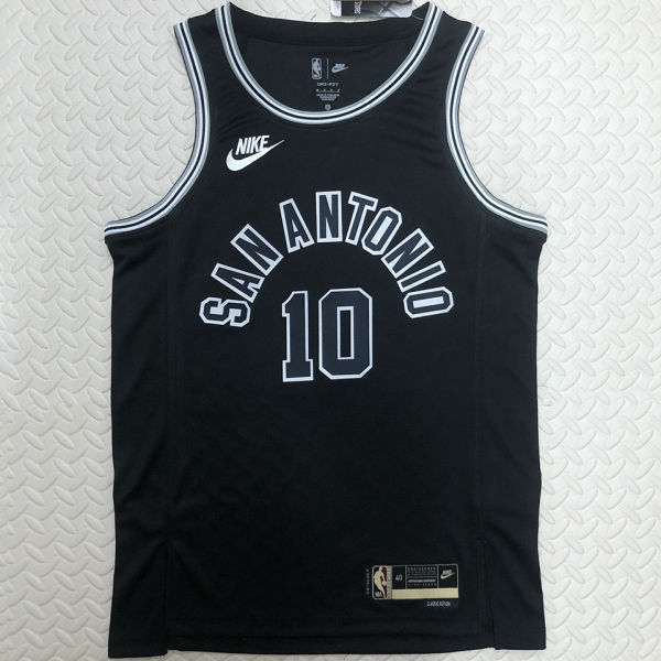 Spurs DEROZAN #10 Black NBA Jerseys