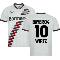WIRTZ #10 Leverkusen Away Fans Soccer Jersey 2023/24 有号上广告条 ★★